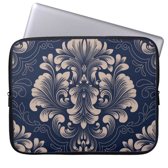 Classical Damask Seamless Victorian Texture Laptop Sleeve (Front)
