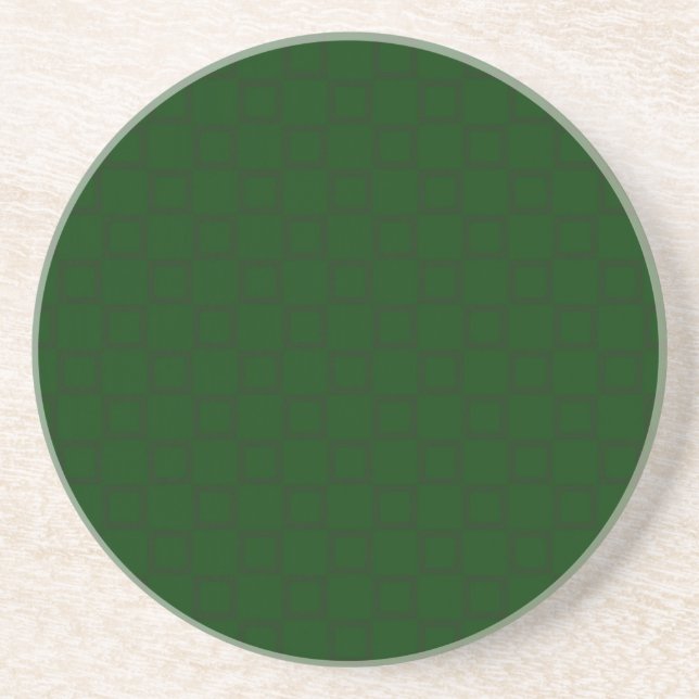 Classical dark green Sandstone Coaster (Front)