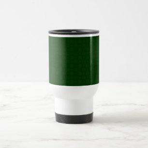 Classical dark green with fade grid Travel Mug