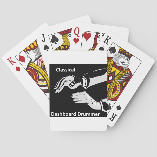 Classical Dashboard drummer wear Playing Cards (Back)