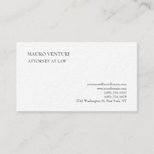 Classical Elegant Plain Professional Minimalist Business Card