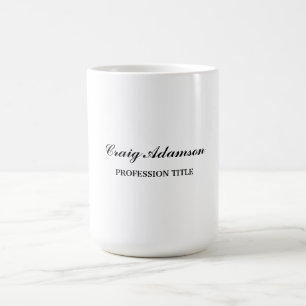 Classical Elegant Plain Simple Minimalist Coffee Mug