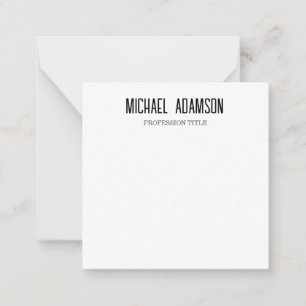 Classical Elegant Plain Simple White Minimalist Card
