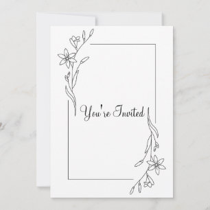 Classical Floral Elegant Save The Date Weeding Invitation