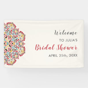 Classical Geometric Mandala Pattern Bridal Shower Banner
