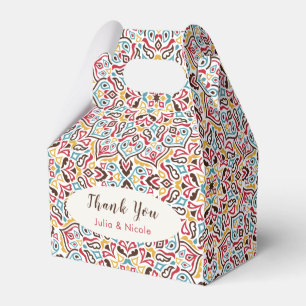 Classical Geometric Mandala Pattern Wedding Favour Box