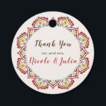 Classical Geometric Mandala Pattern Wedding Favour Tags<br><div class="desc">Beautiful Invitation to celebrate Special occasions and festivals comes with digital and E-invitation as per your request. We would love to replicate our designs to make multiple products like rsvp cards, labels envelopes, and more. Customisation is available for ready to print on request at info@shamaurcreatif@gmail.com. Look Forward to hearing from...</div>