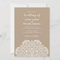 Classical Geometric Mandala Pattern Wedding