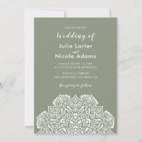 Classical Geometric Mandala Pattern Wedding