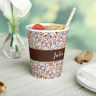 Classical Geometric Mandala Pattern Wedding Paper Cups