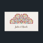 Classical Geometric Mandala Pattern Wedding Place Card<br><div class="desc">Beautiful Invitation to celebrate Special occasions and festivals comes with digital and E-invitation as per your request. We would love to replicate our designs to make multiple products like rsvp cards, labels envelopes, and more. Customisation is available for ready to print on request at info@shamaurcreatif@gmail.com. Look Forward to hearing from...</div>