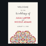 Classical Geometric Mandala Pattern Wedding Poster<br><div class="desc">Beautiful Invitation to celebrate Special occasions and festivals comes with digital and E-invitation as per your request. We would love to replicate our designs to make multiple products like rsvp cards, labels envelopes, and more. Customisation is available for ready to print on request at info@shamaurcreatif@gmail.com Look Forward to hearing from...</div>