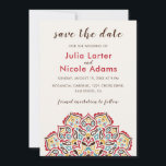 Classical Geometric Mandala Pattern Wedding Save The Date<br><div class="desc">Beautiful Invitation to celebrate Special occasions and festivals comes with digital and E-invitation as per your request. We would love to replicate our designs to make multiple products like rsvp cards, labels envelopes, and more. Customisation is available for ready to print on request at info@shamaurcreatif@gmail.com Look Forward to hearing from...</div>