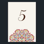 Classical Geometric Mandala Pattern Wedding Table Number<br><div class="desc">Beautiful Invitation to celebrate Special occasions and festivals comes with digital and E-invitation as per your request. We would love to replicate our designs to make multiple products like rsvp cards, labels envelopes, and more. Customisation is available for ready to print on request at info@shamaurcreatif@gmail.com. Look Forward to hearing from...</div>