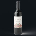 Classical Geometric Mandala Pattern Wedding Wine Label<br><div class="desc">Beautiful Invitation to celebrate Special occasions and festivals comes with digital and E-invitation as per your request. We would love to replicate our designs to make multiple products like rsvp cards, labels envelopes, and more. Customisation is available for ready to print on request at info@shamaurcreatif@gmail.com. Look Forward to hearing from...</div>