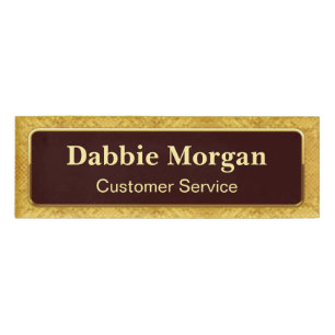 Classical Gold Glitter Frame and Custom Name Title Tag