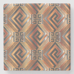 Classical Golden Oriental Design Pattern Stone Coaster