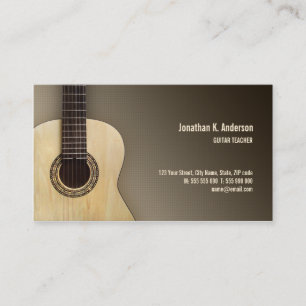 Classical Guitar Lessons Teacher business card