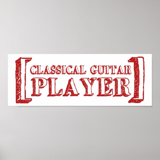 Classical Guitar Player Poster (Front)