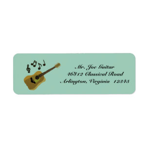 Classical Guitar Return Address Label