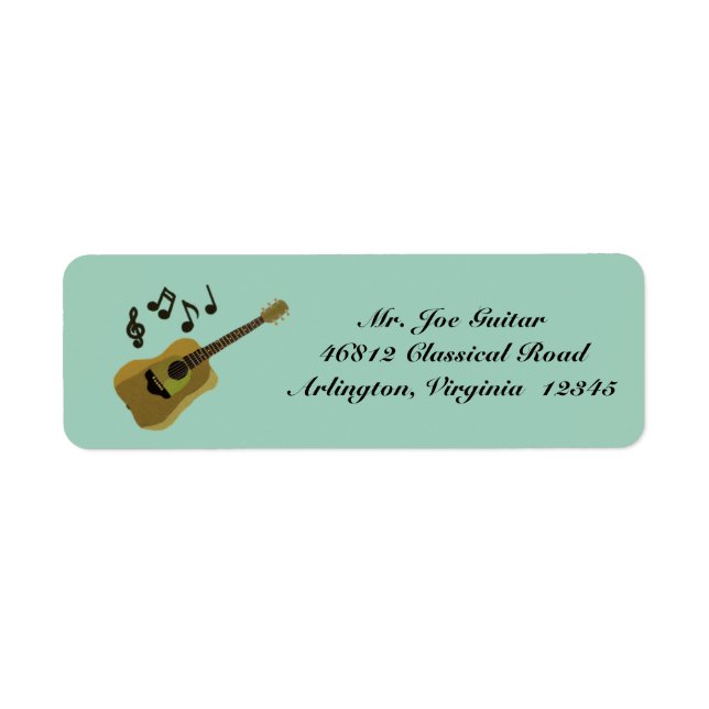 Classical Guitar Return Address Label (Front)