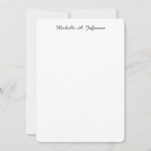 Classical Handwriting Creative Trendy White Card