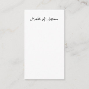Classical Handwriting Creative Trendy White Enclosure Card