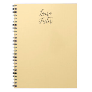 Classical Handwriting Elegant Name Beige Colour Notebook