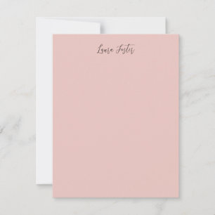 Classical Handwriting Elegant Name Rose Gold Card