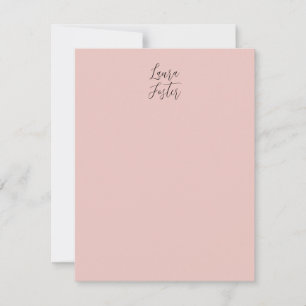 Classical Handwriting Elegant Name Rose Gold Card