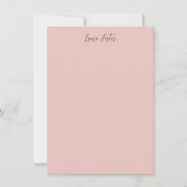 Classical Handwriting Elegant Name Rose Gold Card (Front)