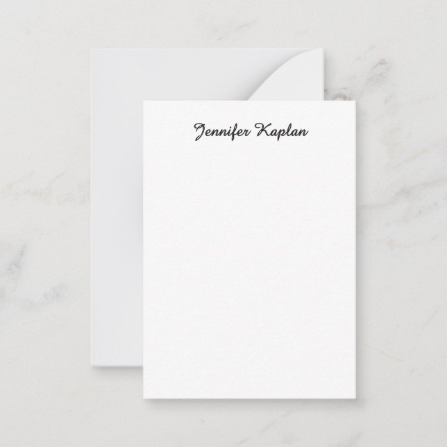 Classical Handwriting Minimalist Professional Card (Front)