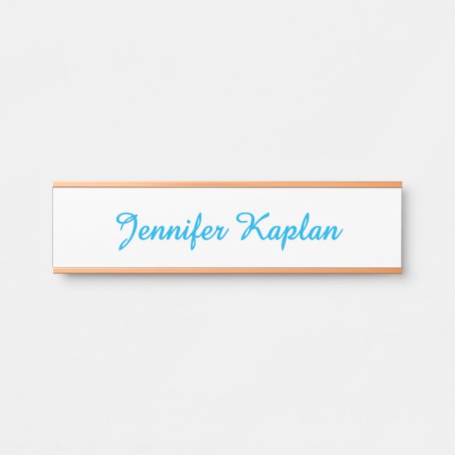 Classical Handwriting Minimalist Professional Door Sign (Front)