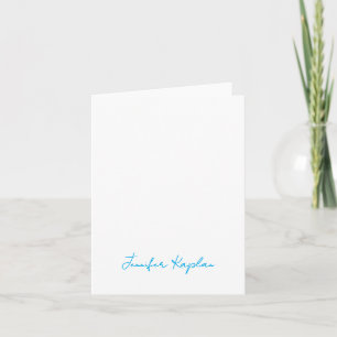 Classical Handwriting Minimalist Professional Note Card