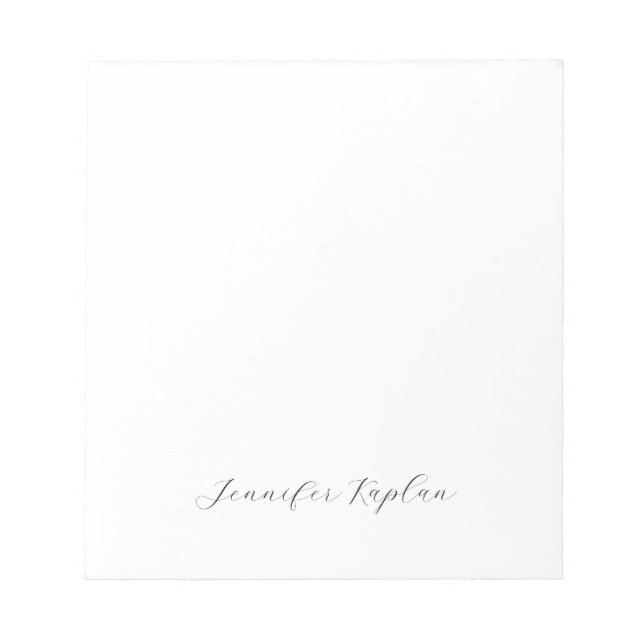 Classical Handwriting Minimalist Professional Notepad (Front)