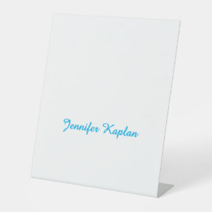 Classical Handwriting Minimalist Professional Pedestal Sign