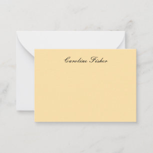 Classical Handwriting Plain Simple Beige Card