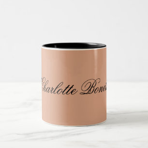 Classical Handwriting Script Your Name Two-Tone Coffee Mug