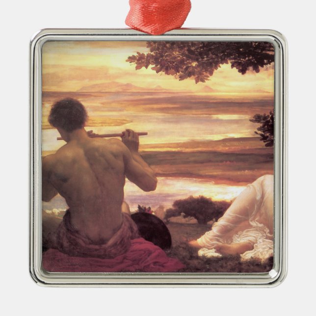 Classical Idyll (by Frederic Leighton) Metal Ornament (Front)