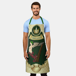 Classical Irish Celtic Harp Service Apron