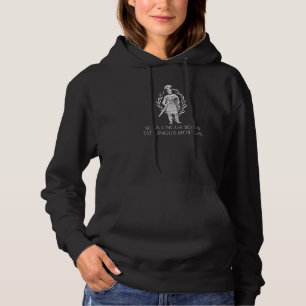 Classical Latin Quote Sola Lingua Bona Est Lingua Hoodie