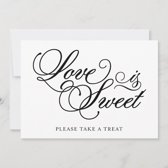 Classical | Love is Sweet Wedding Sign (Front)