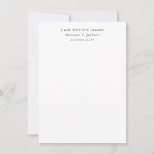 Classical Minimalist Plain Simple Black White Card