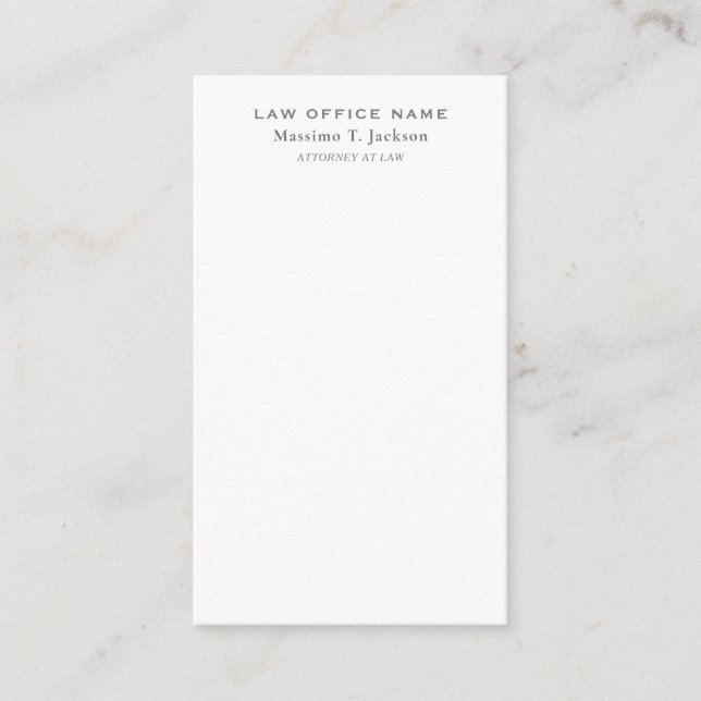 Classical Minimalist Plain Simple Black White Enclosure Card (Front)