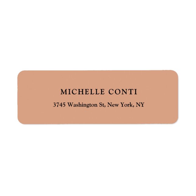 Classical Minimalist Plain Simple  Return Address Label (Front)