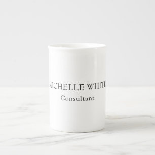 Classical Minimalist Professional Add Name Bone China Mug