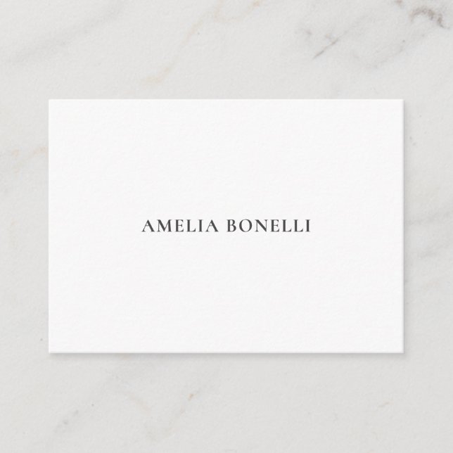 Classical Minimalist Professional Plain Enclosure Card (Front)