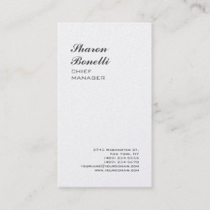 Classical Minimalist Professional Premium Pearl Business Card