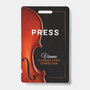 Classical Music Competition Event News Group Badge ID Badge