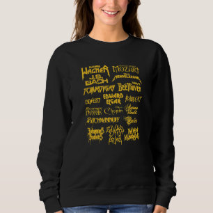 Classical Music Composer In Metal Style Sweatshirt